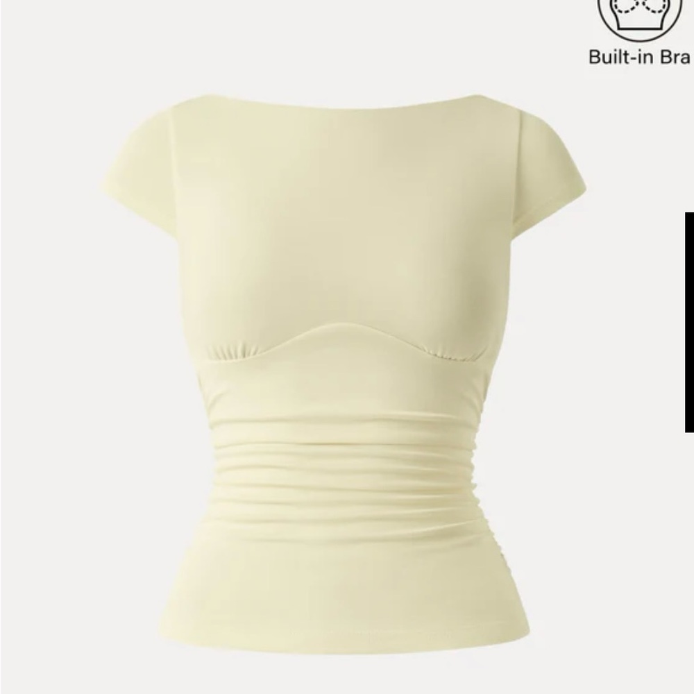 OGL Women's Soft Yellow Ruched Bodysuit